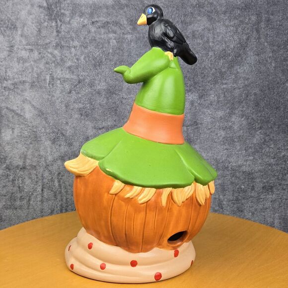 Vintage Halloween Ceramic Glenview Mold Jack-o'-Lantern Witch Hat Raven - Picture 8 of 16